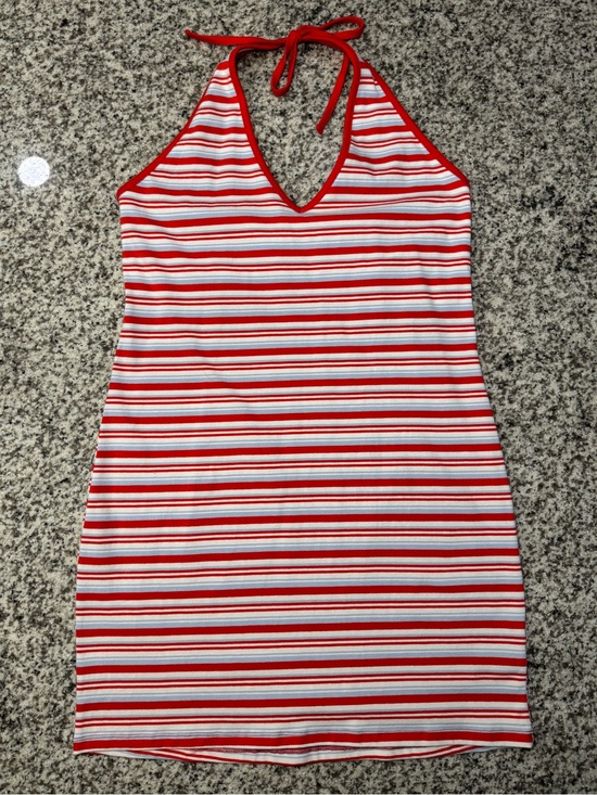 wild fable Dresses & Skirts - wild fable Red & White & Blue Striped Halter Open Back Dress